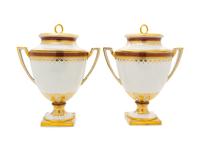 A Pair of Vienna Porcelain Fruit Coolers
