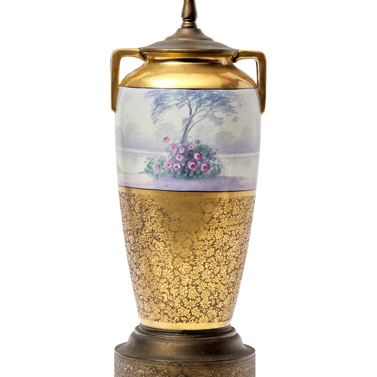 A Pickard Hand-Painted and Gilt-Decorated Porcelain Vase