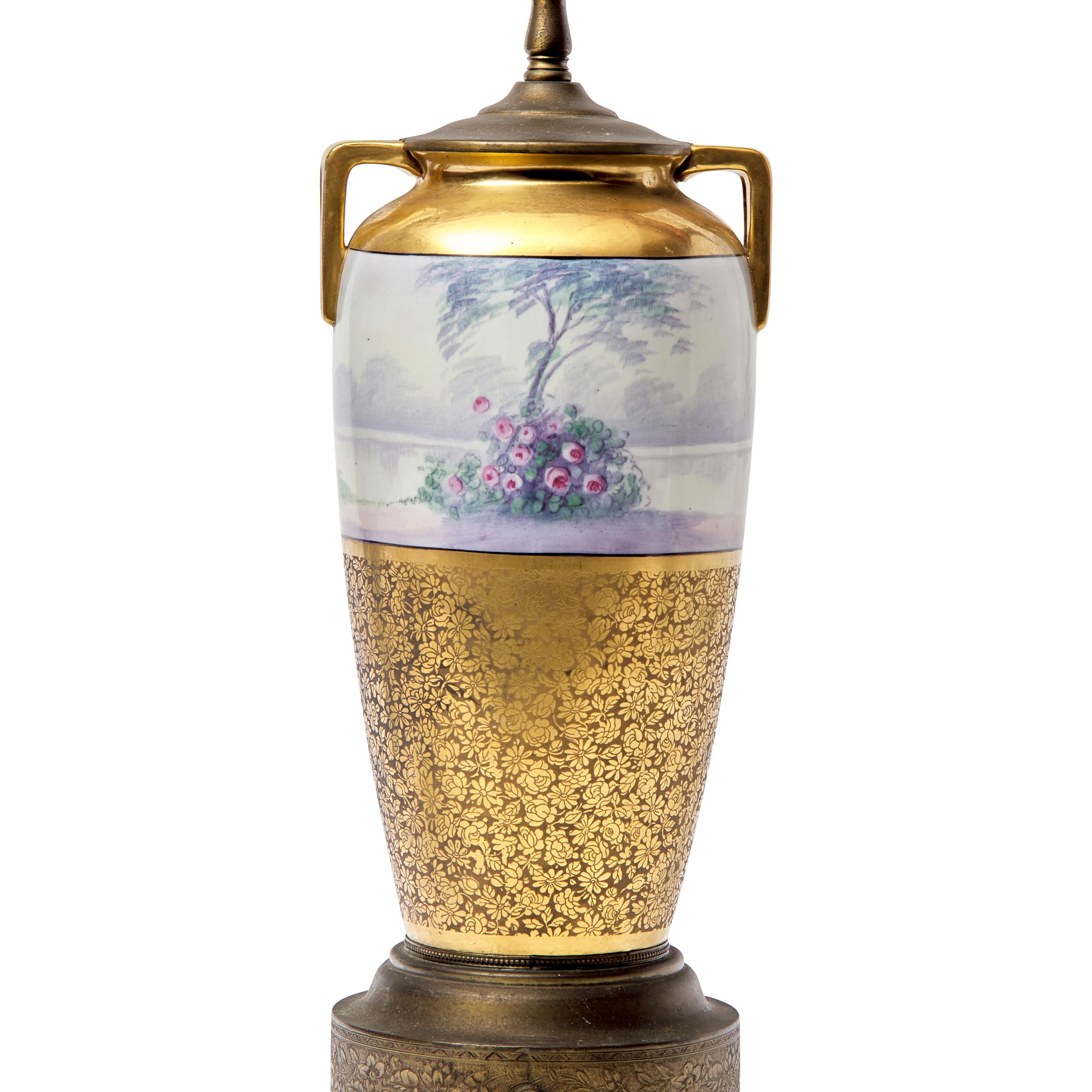 A Pickard Hand-Painted and Gilt-Decorated Porcelain Vase