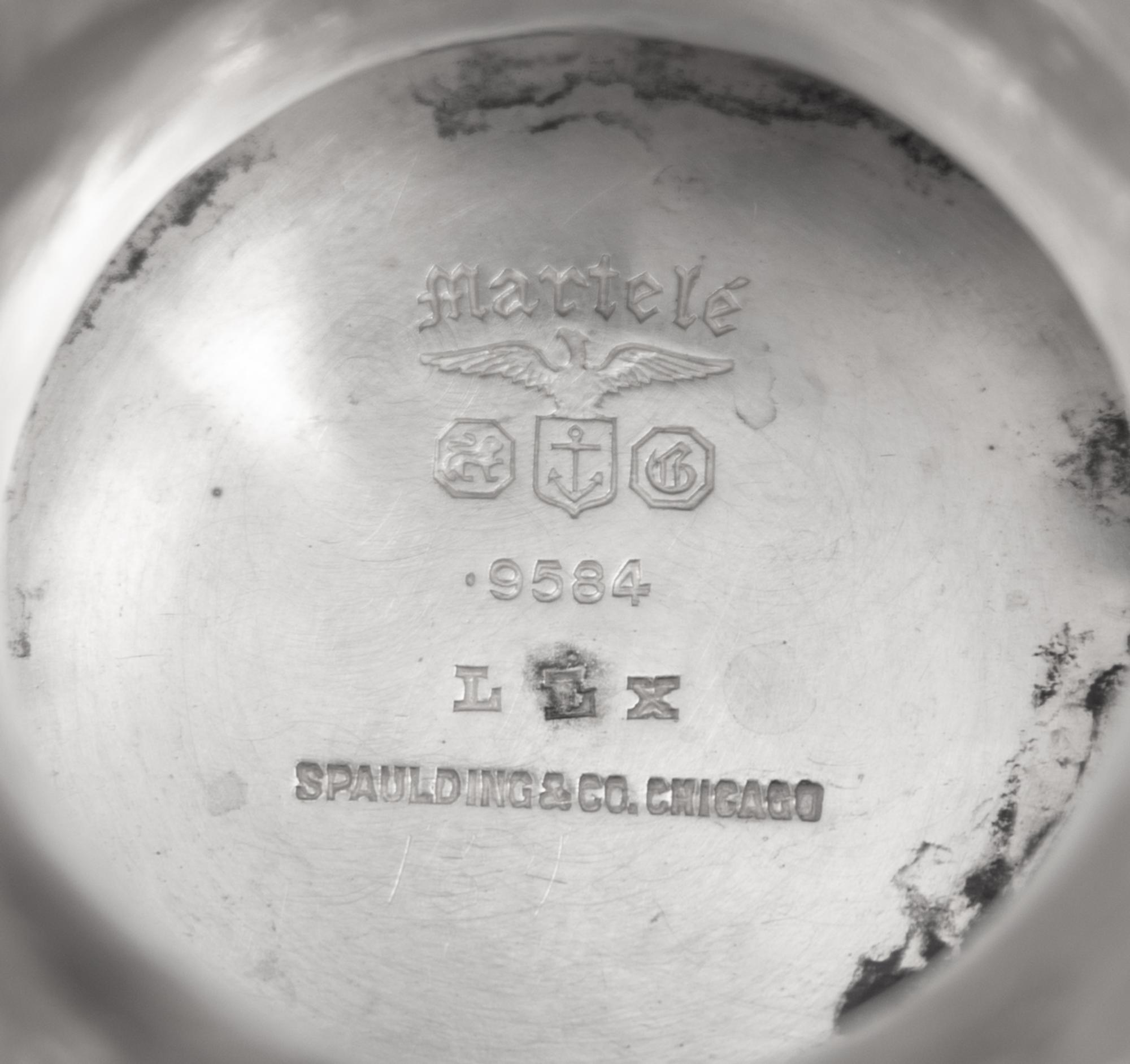 A Pair of Gorham Martelé Silver Compotes