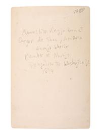 [NATIVE AMERICANS]. Cabinet card featuring Navajo Chief Manuelito.