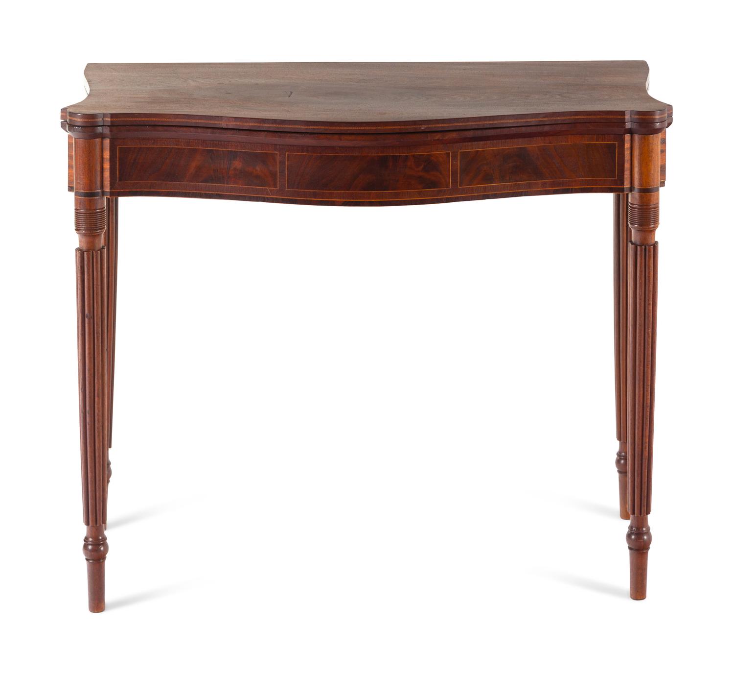 A Federal Style Mahogany Flip-Top Table