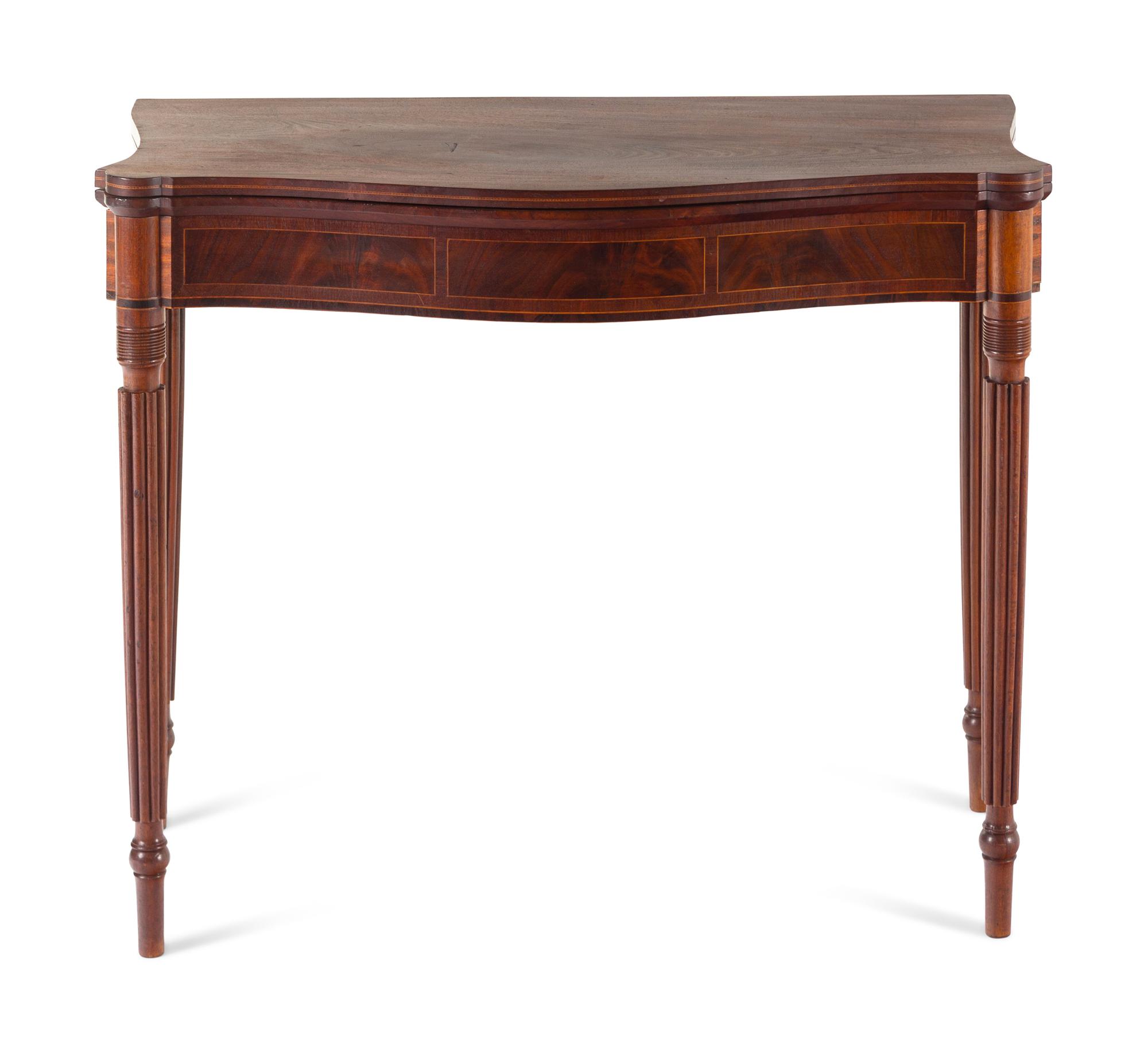 A Federal Style Mahogany Flip-Top Table