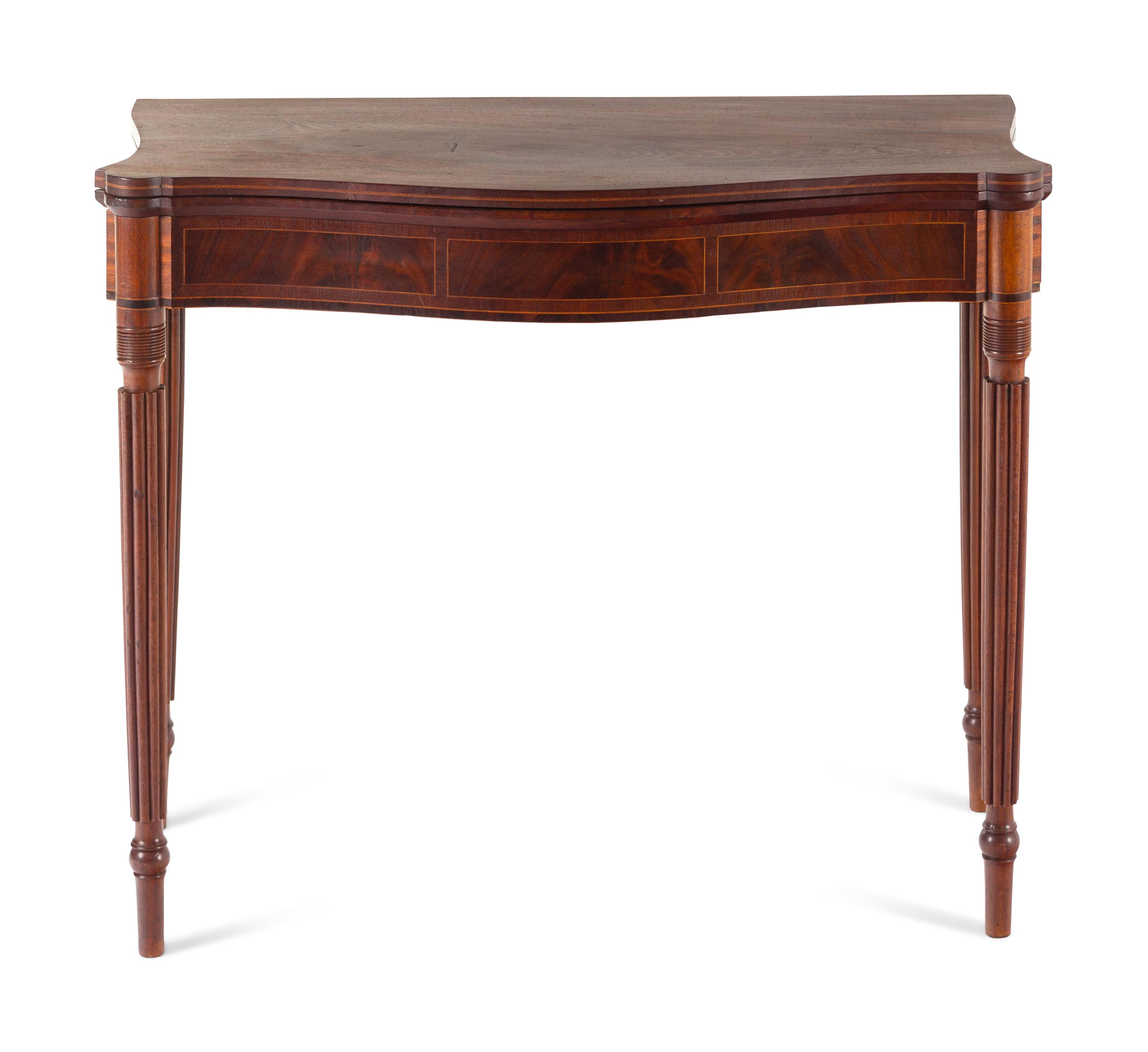 A Federal Style Mahogany Flip-Top Table