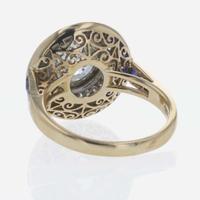 A Diamond and Sapphire Ring
