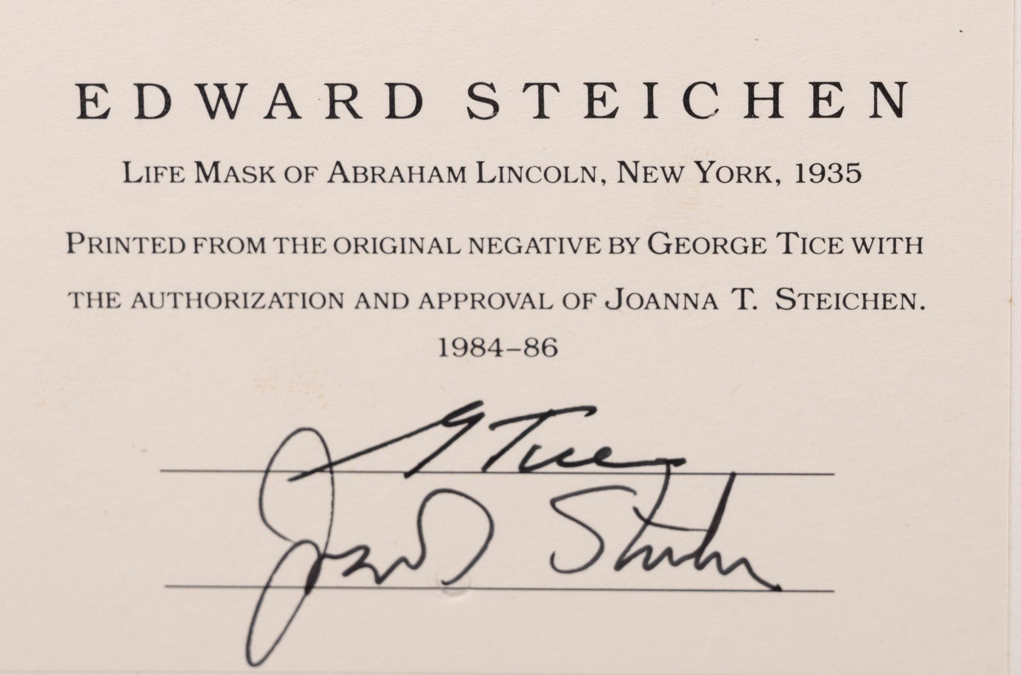 A group of six photographs (from Juxtapositions printed by George Tice with labels signed by George Tice and Joanna Steichen)