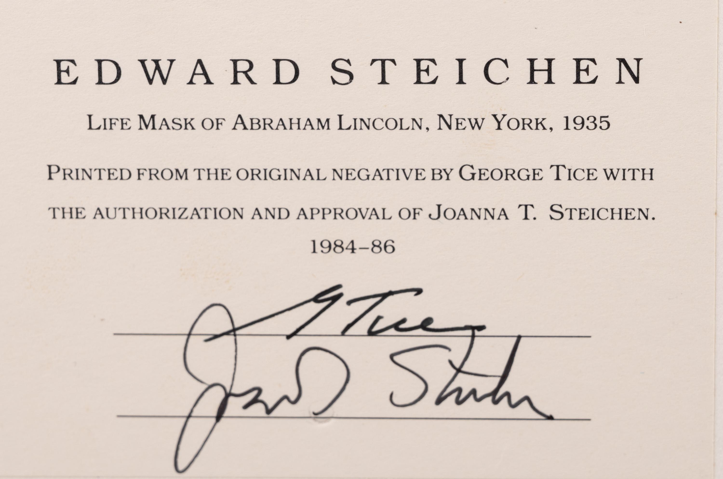 A group of six photographs (from Juxtapositions printed by George Tice with labels signed by George Tice and Joanna Steichen)