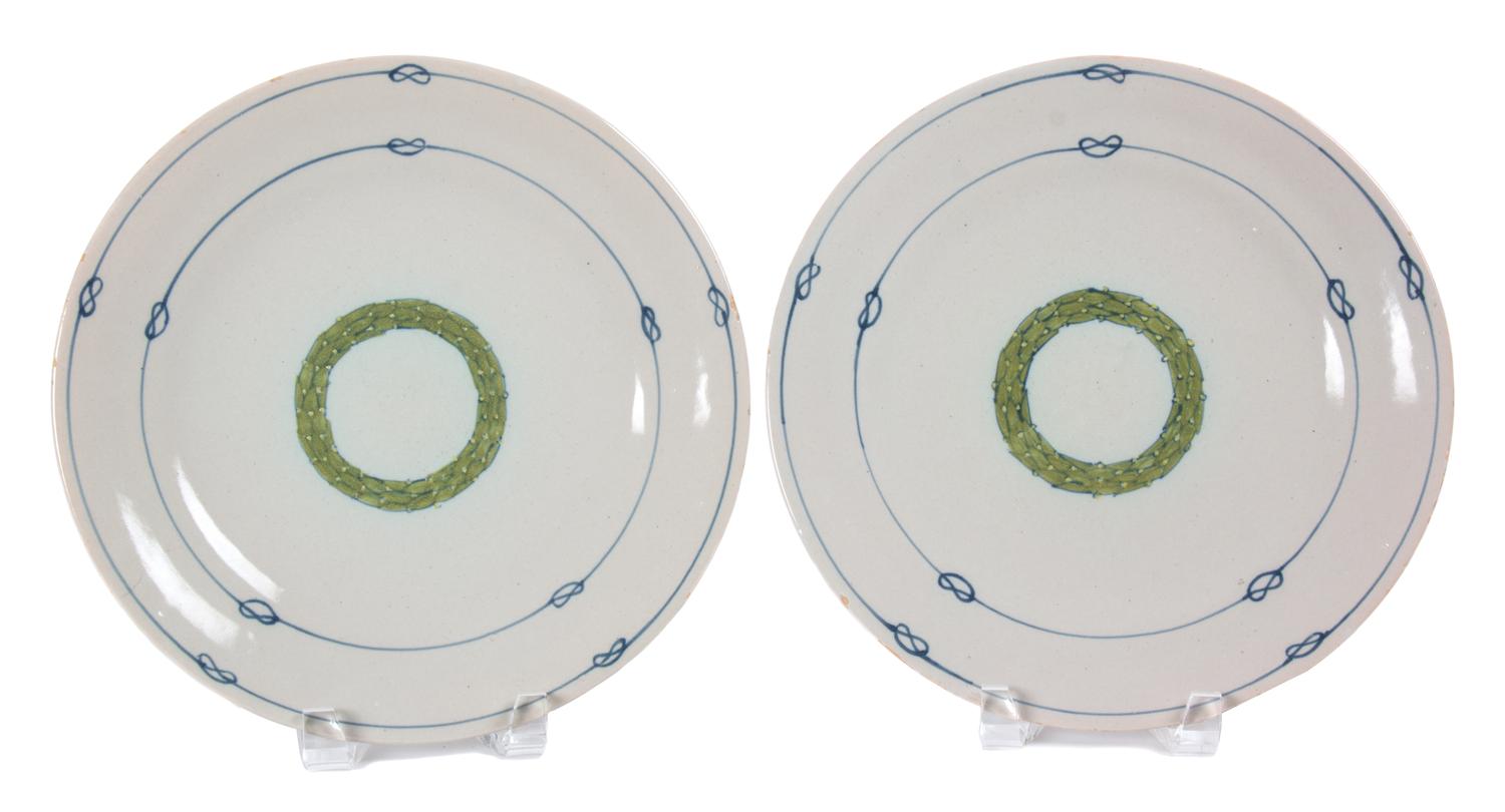 A Set of Ten French Soft Past Porcelain Luncheon Plates Diameter 10 1/4 inches. — EARLY 19TH CENTURY