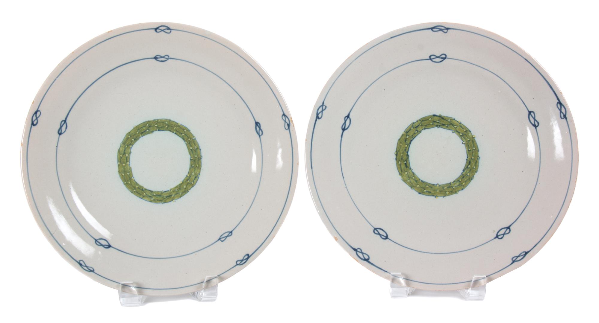 A Set of Ten French Soft Past Porcelain Luncheon Plates Diameter 10 1/4 inches. — EARLY 19TH CENTURY