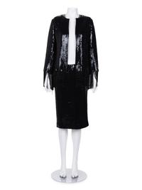 Bill Blass Sequined Skirt Ensemble, 1980s