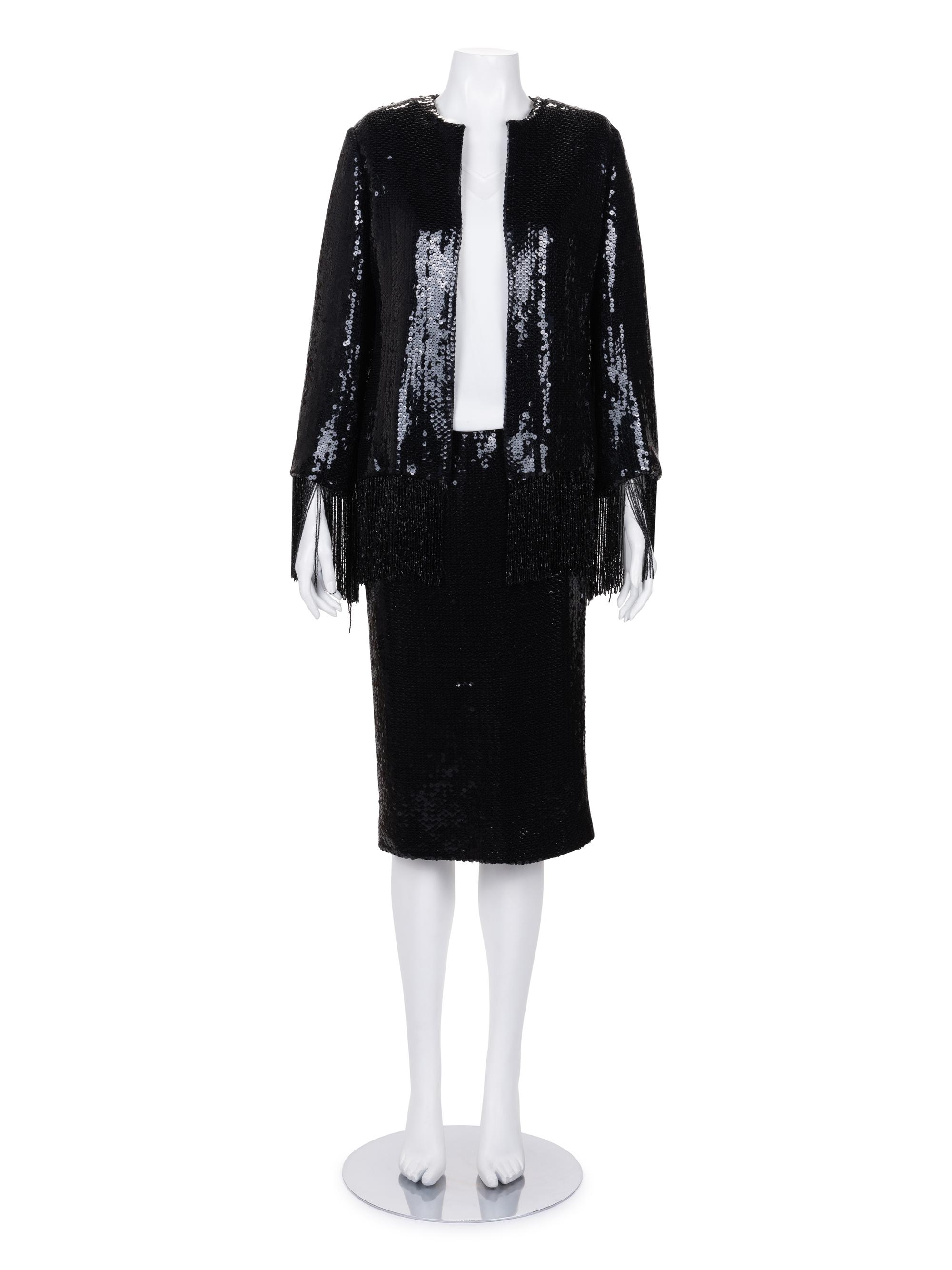 Bill Blass Sequined Skirt Ensemble, 1980s