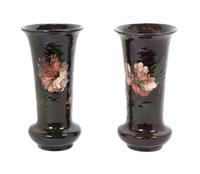 A Pair of Haviland Terra Cotta Vases Height 8 1/2 inches. — LATE 19TH CENTURY