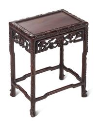 A Set of Four Chinese Export Rosewood Nesting Tables