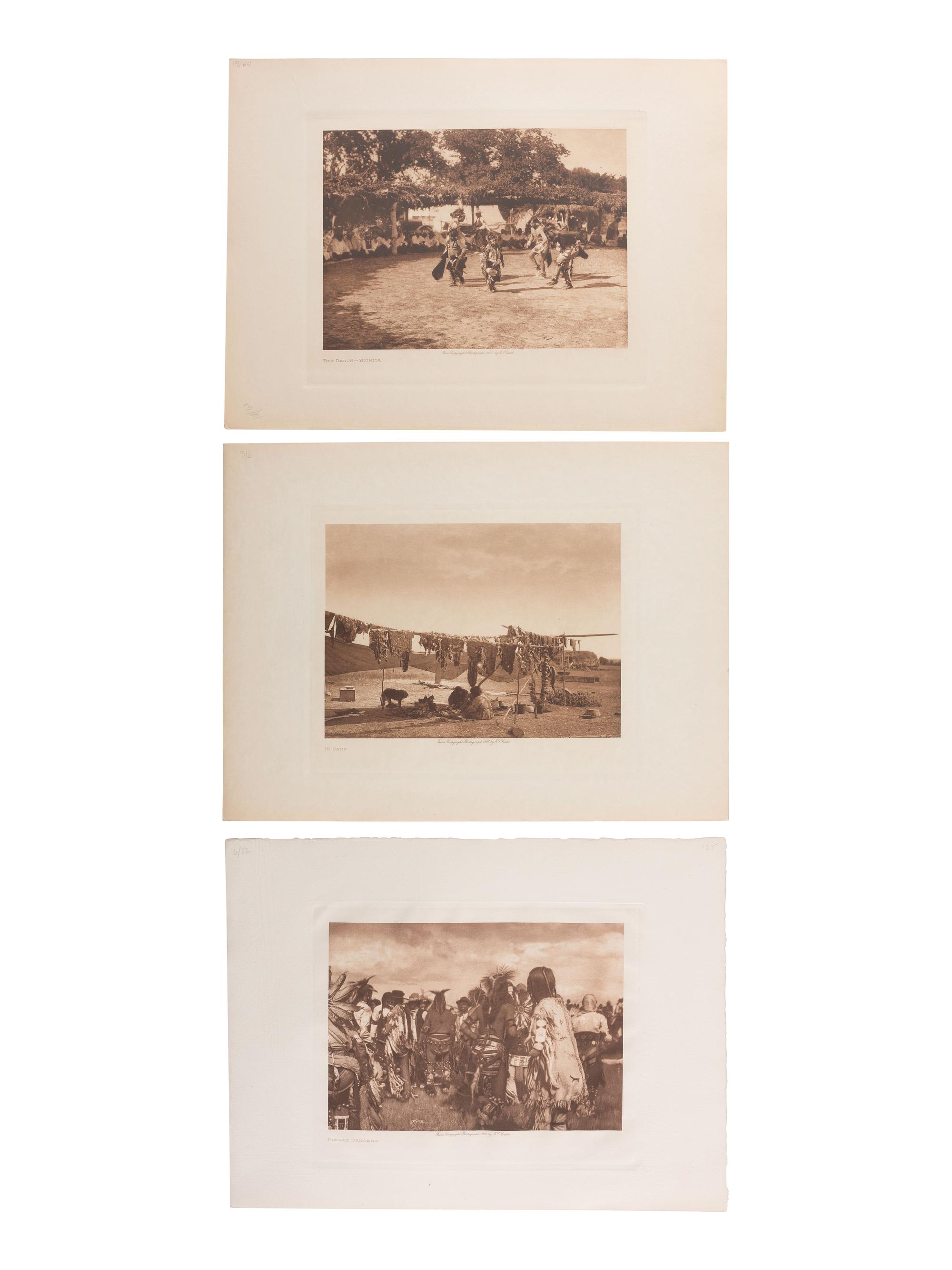CURTIS, Edward (1868-1952), photographer. 19 photogravures of Native American subjects representing various tribes, incl. Cheyenne.