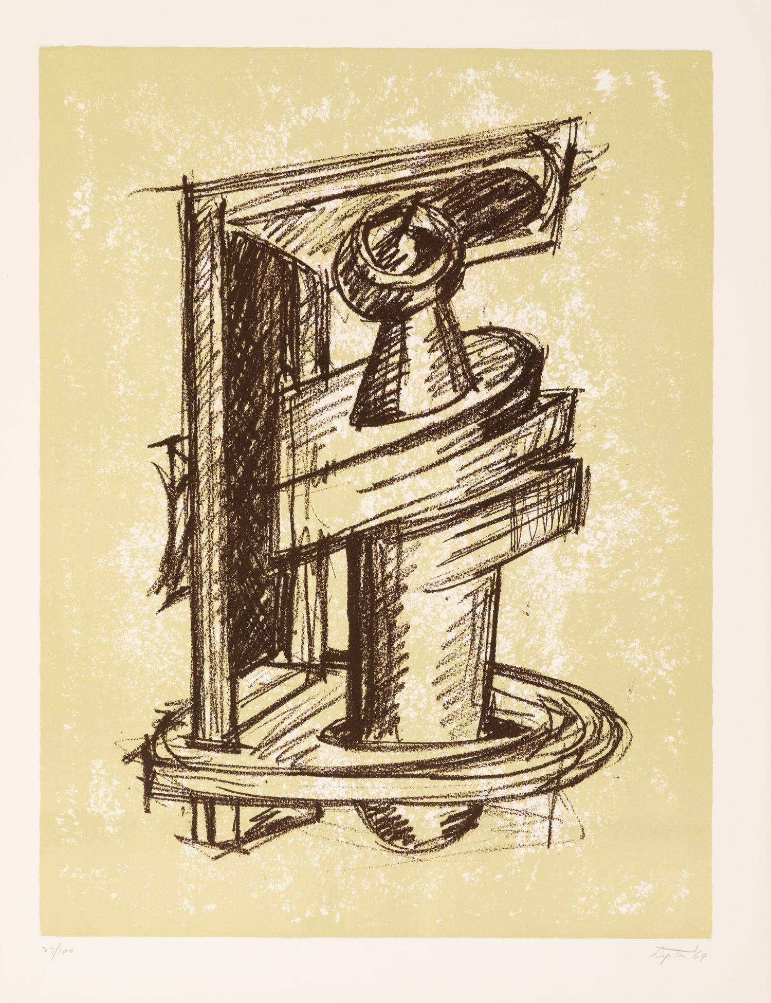 Seymour Lipton, (American, 1903-1986), A group of three works: Study of Sculpture I, Study of Sculpture II, and Study of Sculpture III,
