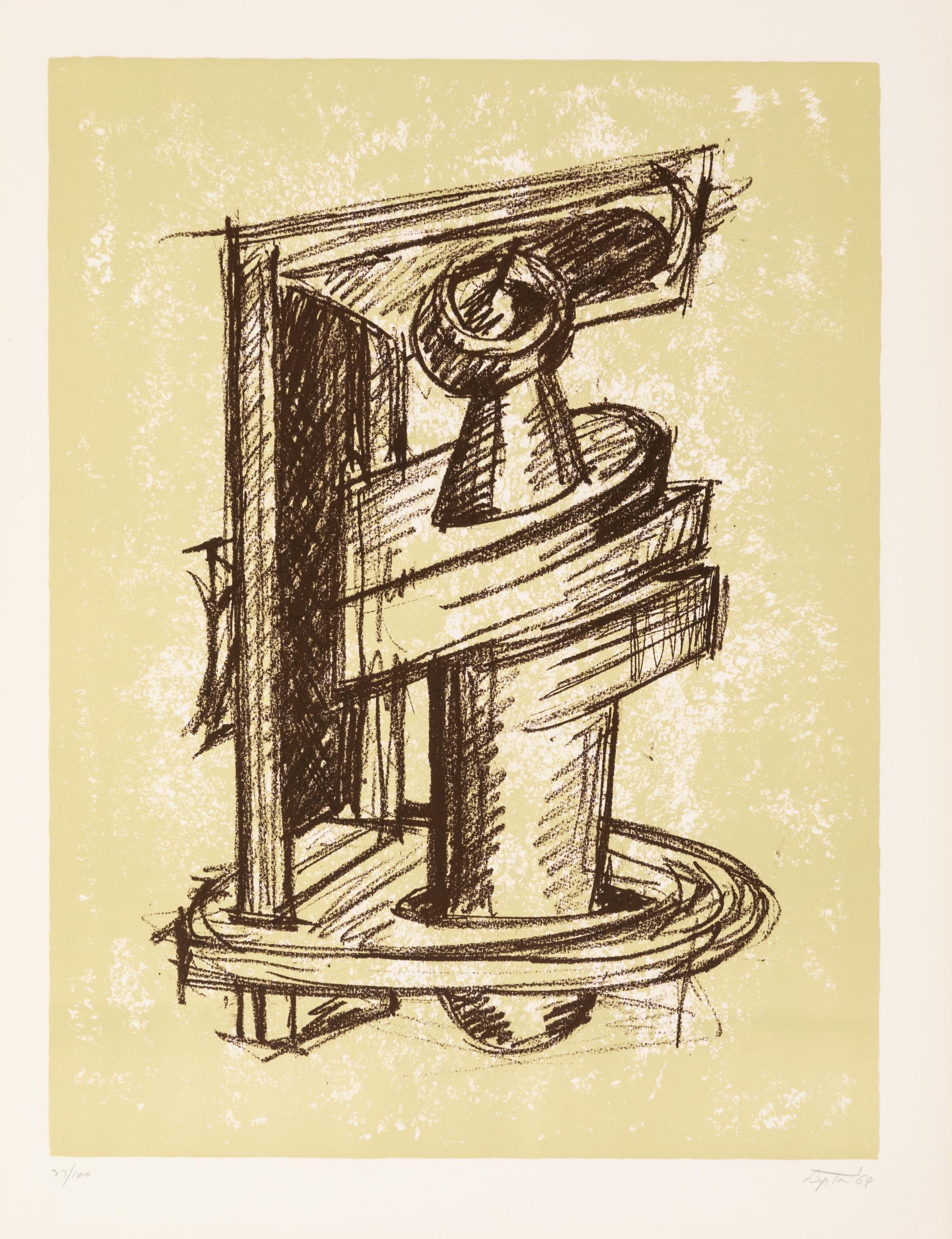 Seymour Lipton, (American, 1903-1986), A group of three works: Study of Sculpture I, Study of Sculpture II, and Study of Sculpture III,