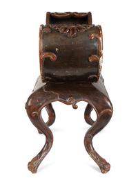 A Rococo Style Painted Sleigh-Form Jardiniere