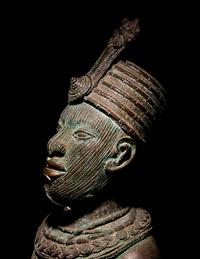 A Benin Style Bronze Bust of an Ife Ruler