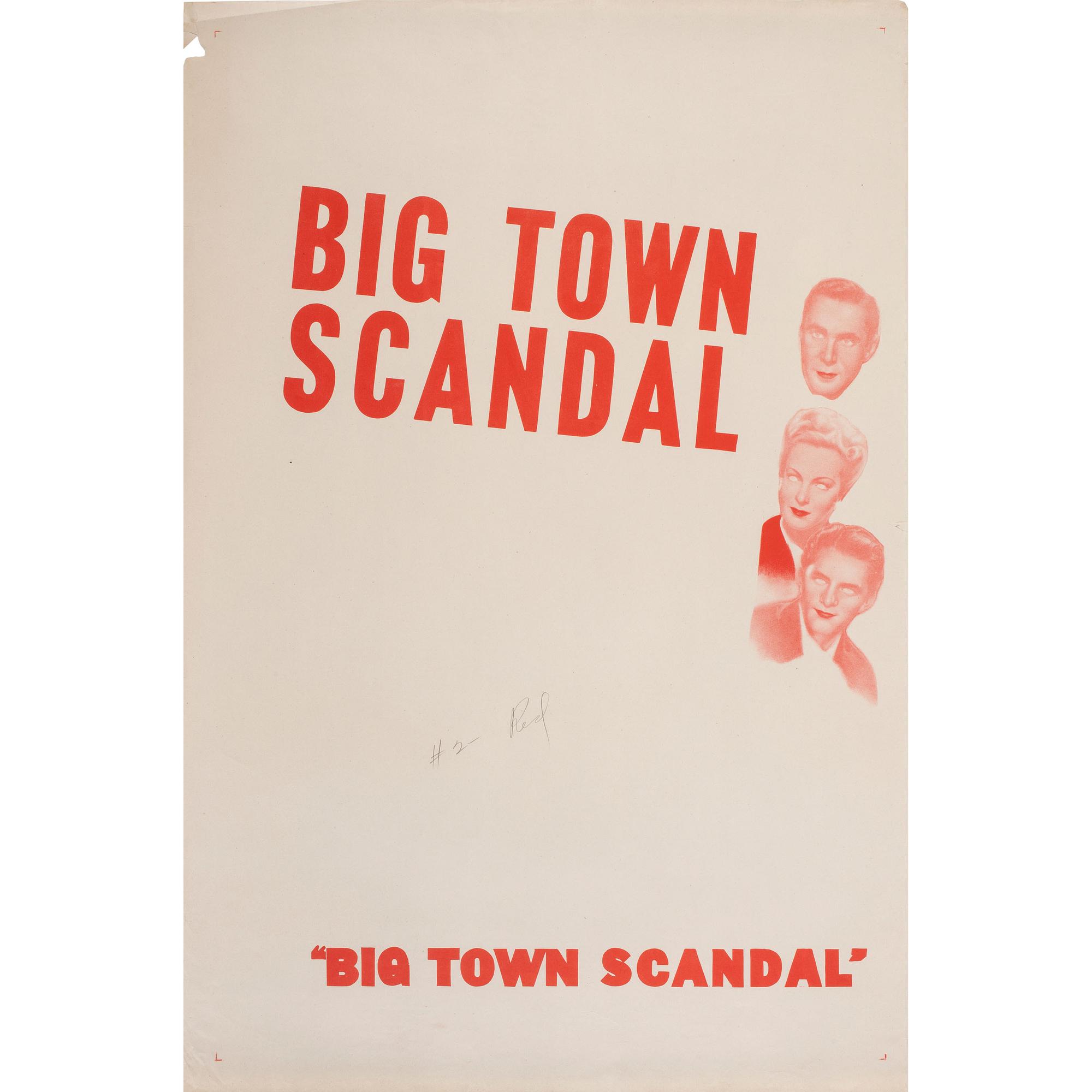 Seven Paramount Presents "Big Town Scandal" Film Posters