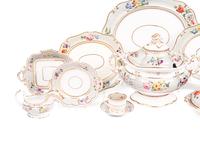 A Ridgway Enameled Porcelain Dinner Service