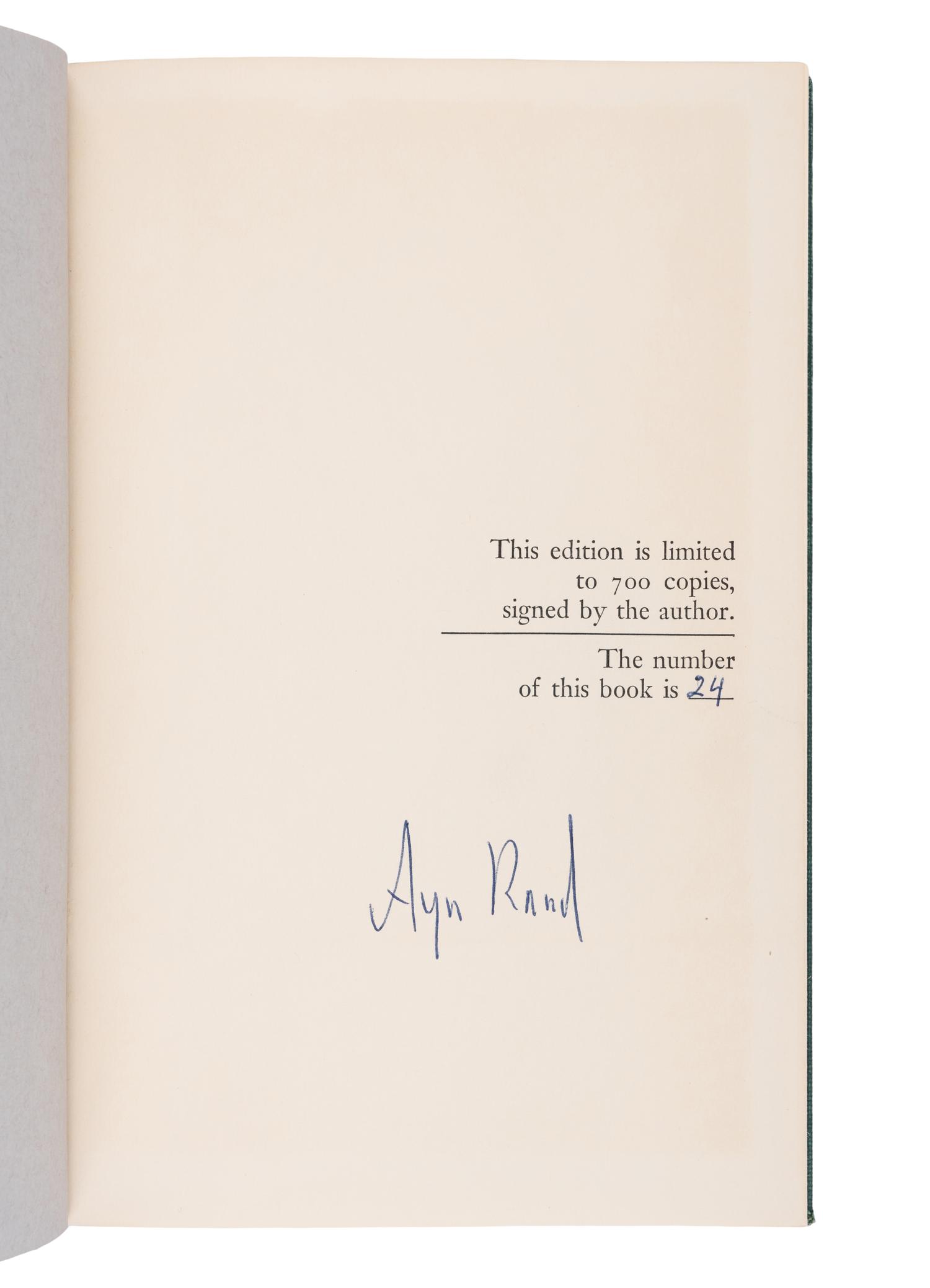RAND, Ayn (1905-1982). Capitalism: The Unknown Ideal . New York: The New American Library, 1966.
