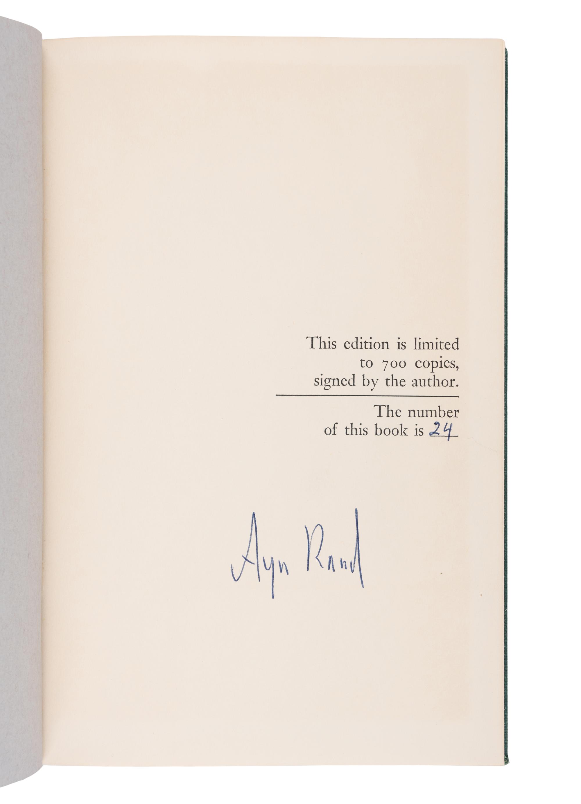 RAND, Ayn (1905-1982). Capitalism: The Unknown Ideal . New York: The New American Library, 1966.