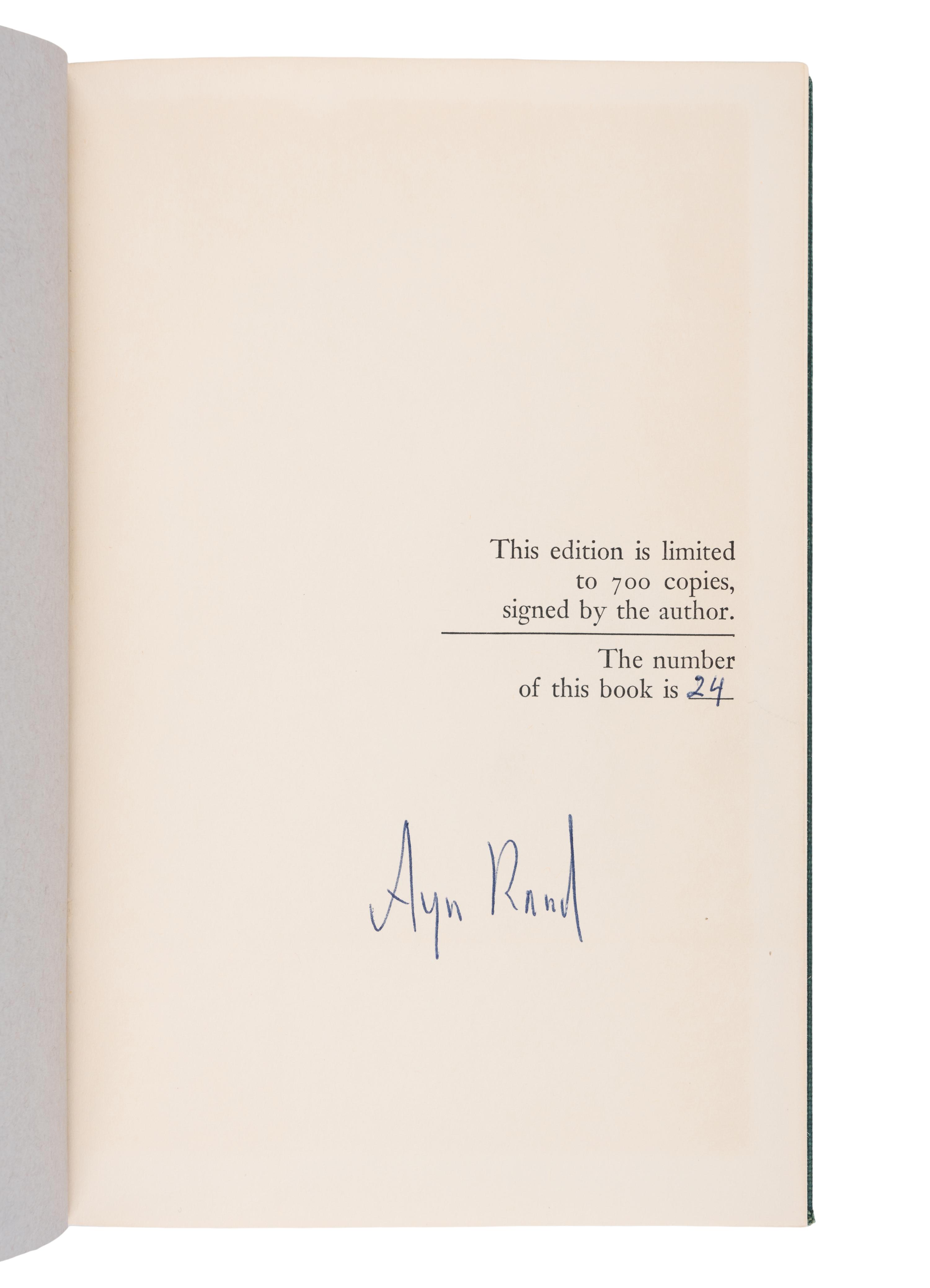 RAND, Ayn (1905-1982). Capitalism: The Unknown Ideal . New York: The New American Library, 1966.