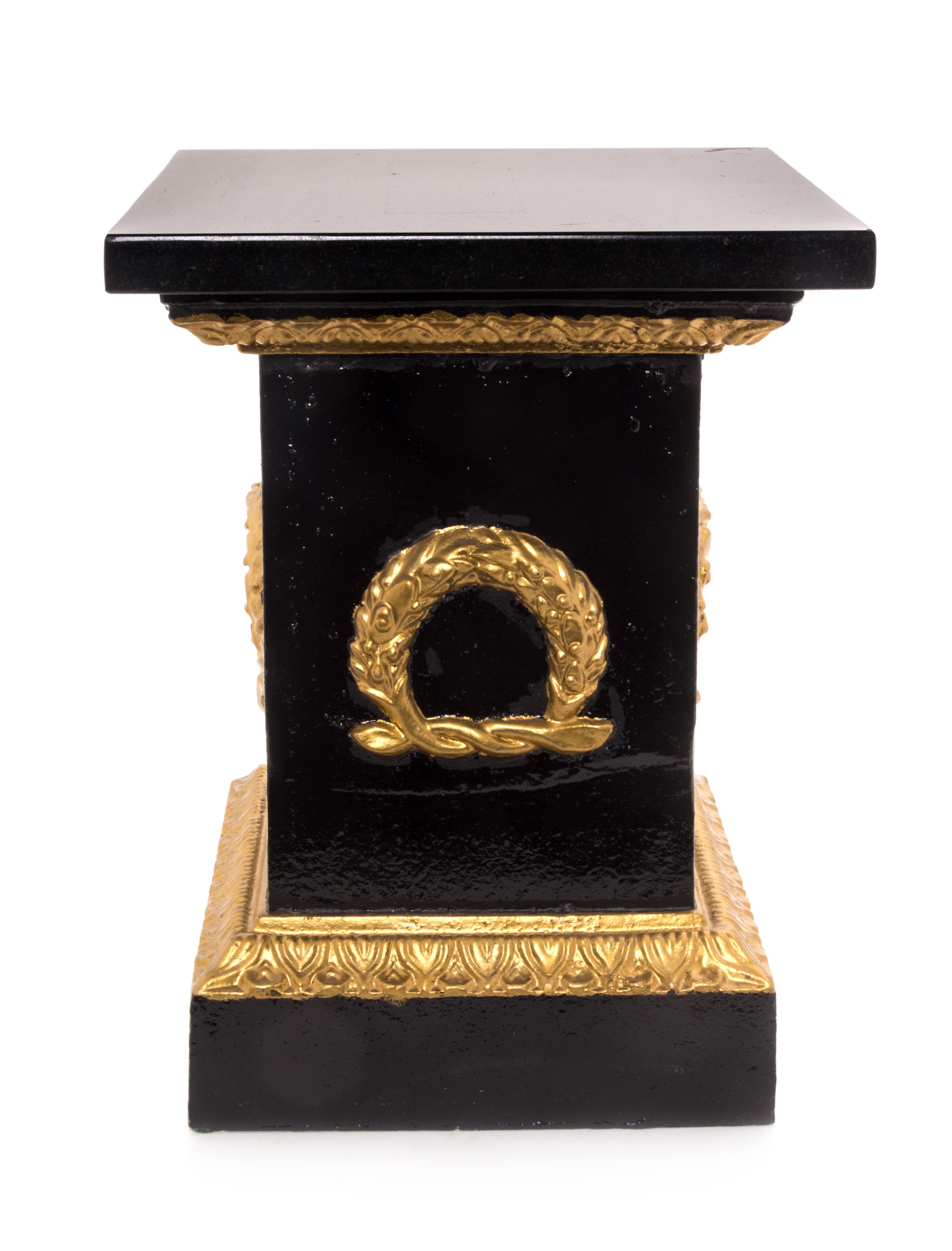 An Empire Style Painted Iron Stand Height 13 1/8 inches. — 20TH CENTURY