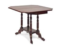 A Classical Brass-Inlaid Mahogany Card Table