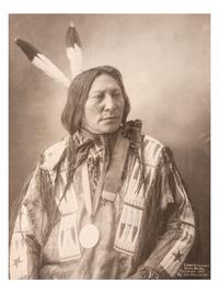 [NATIVE AMERICANS]. ANDERSON, J.A., photographer. Chief Hollow-Horn Bear. Rosebud, SD, 1900.
