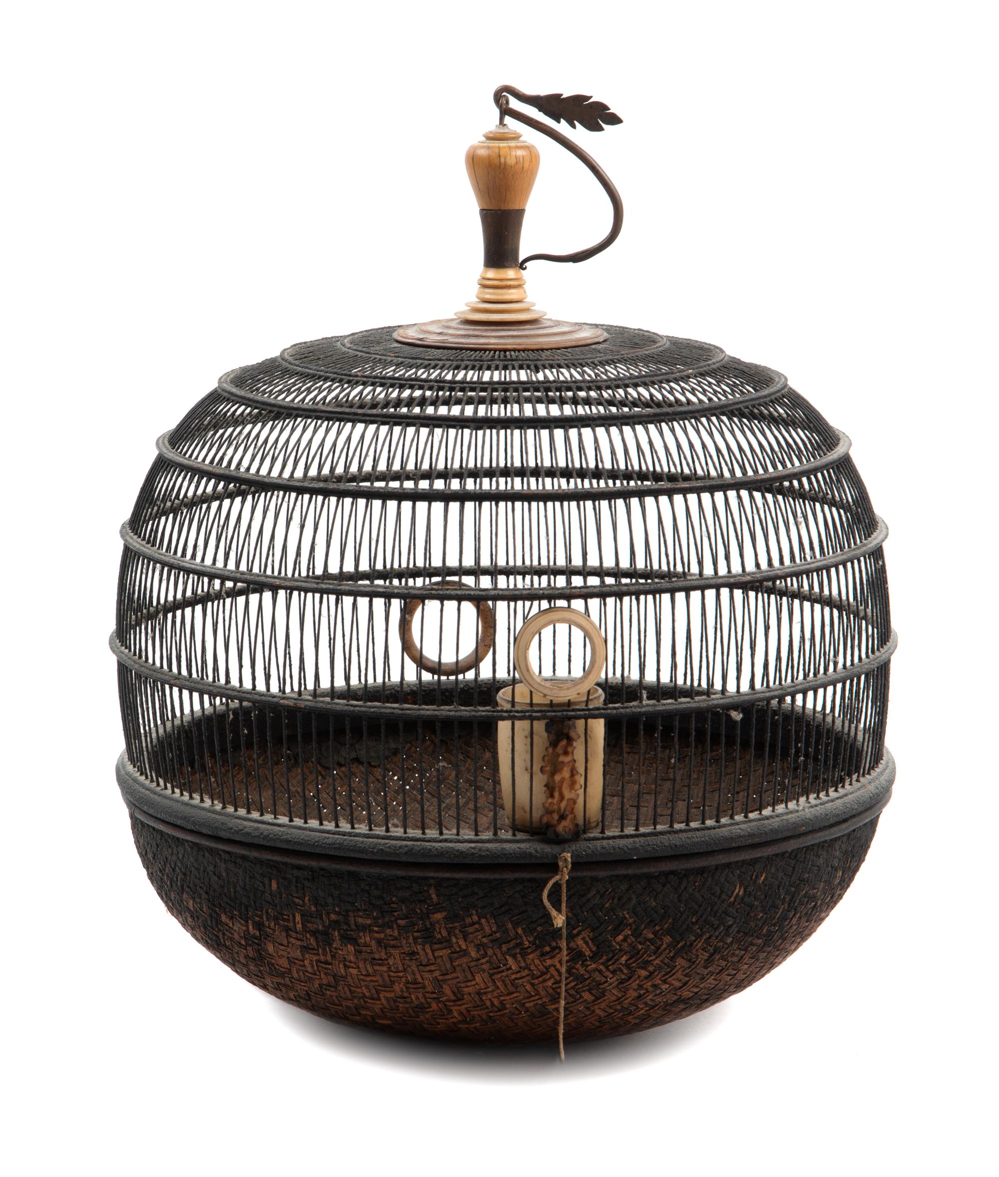 A Chinese Bamboo Birdcage Height 14 inches. — QING DYNASTY (1644-1911)