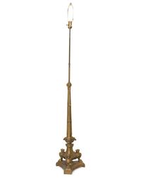 A Large Continental Bronze Pricket Lamp