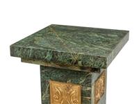 A Pair of Gilt Bronze Mounted Marble Pedestals