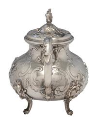 A German Hanau Silver Teapot