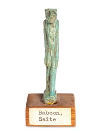 An Egyptian Faience Baboon