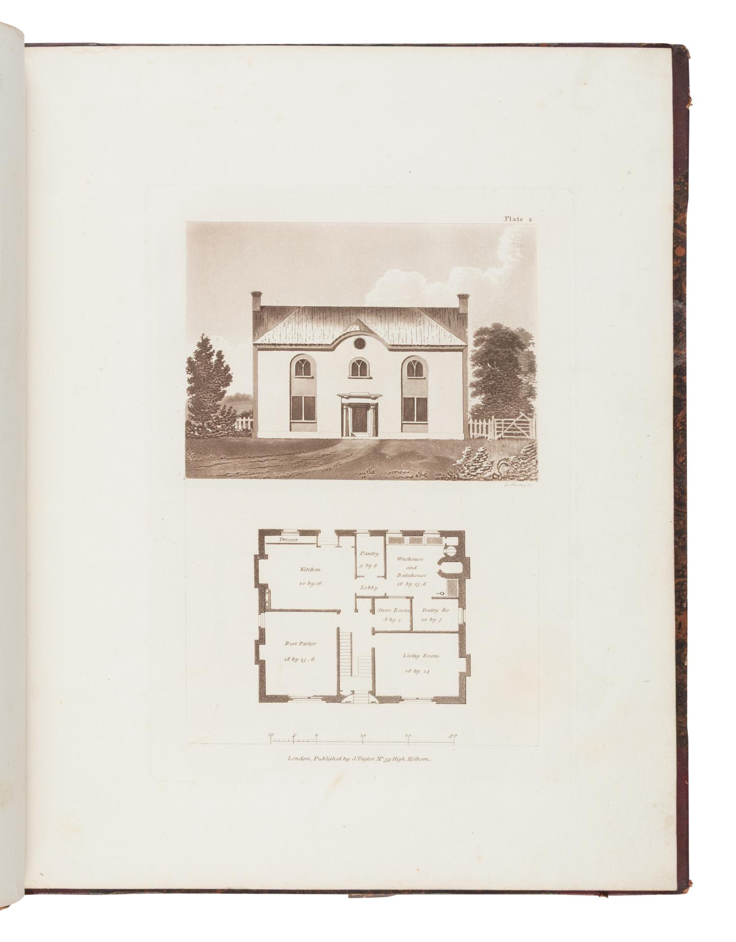 [Architecture] Laing, David. Hints for Dwellings, Consisting of Original Designs for Cottages, Farm-Houses, Villas, Etc .