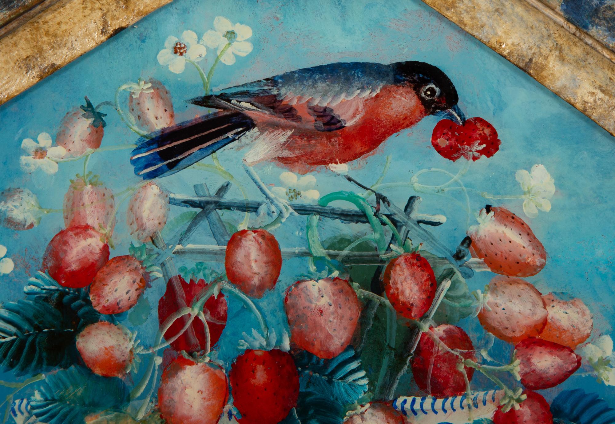 Three Italian Reverse Paintings on Glass