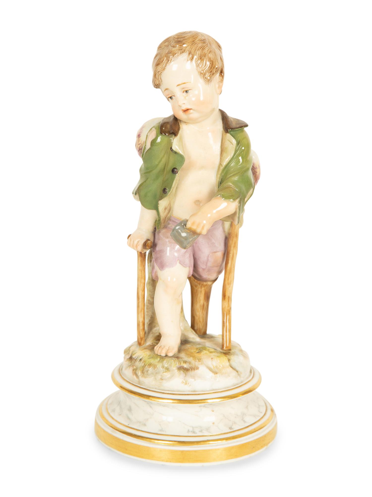 A Meissen Porcelain Figure of Cupid Depicted as a Beggar — 19TH CENTURY