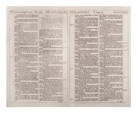 [BIBLE LEAVES - ENGLISH - 16TH AND 17TH CENTURIES]. A group of 8 Bible leaves in English, comprising: