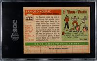 A 1955 Topps Sandy Koufax Rookie Baseball Card (SGC 3.5 VG+)