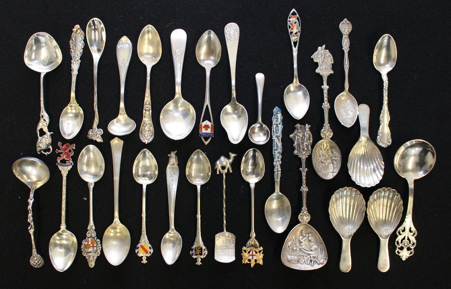 A Collection of Demitasse Spoons Average length 6 inches. — VARIOUS AGES