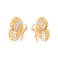 BUCCELLATI, TRICOLOR GOLD BUTTERFLY CLIP EARRINGS