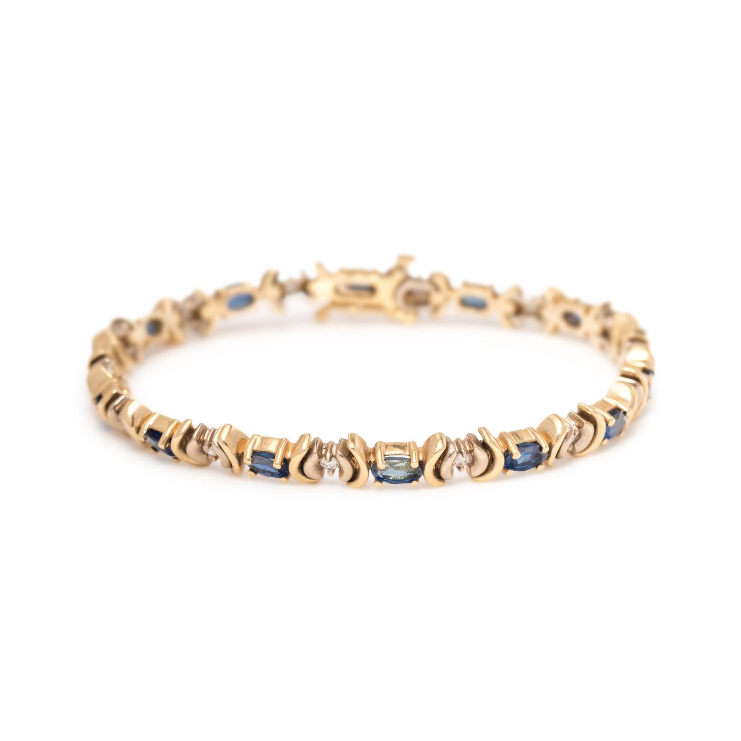 SAPPHIRE AND DIAMOND BRACELET