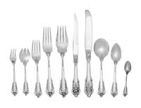 A Wallace Grand Baroque Silver Flatware Service