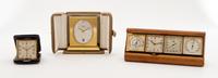 Three Travel Alarm Clocks Width of widest 6 1/4 inches. — 20TH CENTURY
