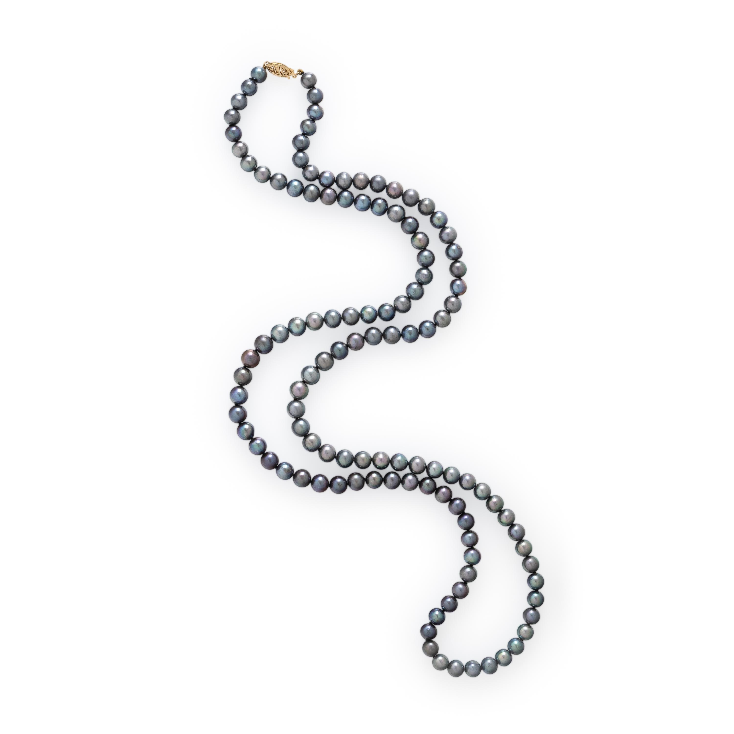 Cultured Gray Pearl Necklace