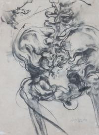 James Dean Pegg, (American, b. 1953), Sketch of a Skeleton, 1978