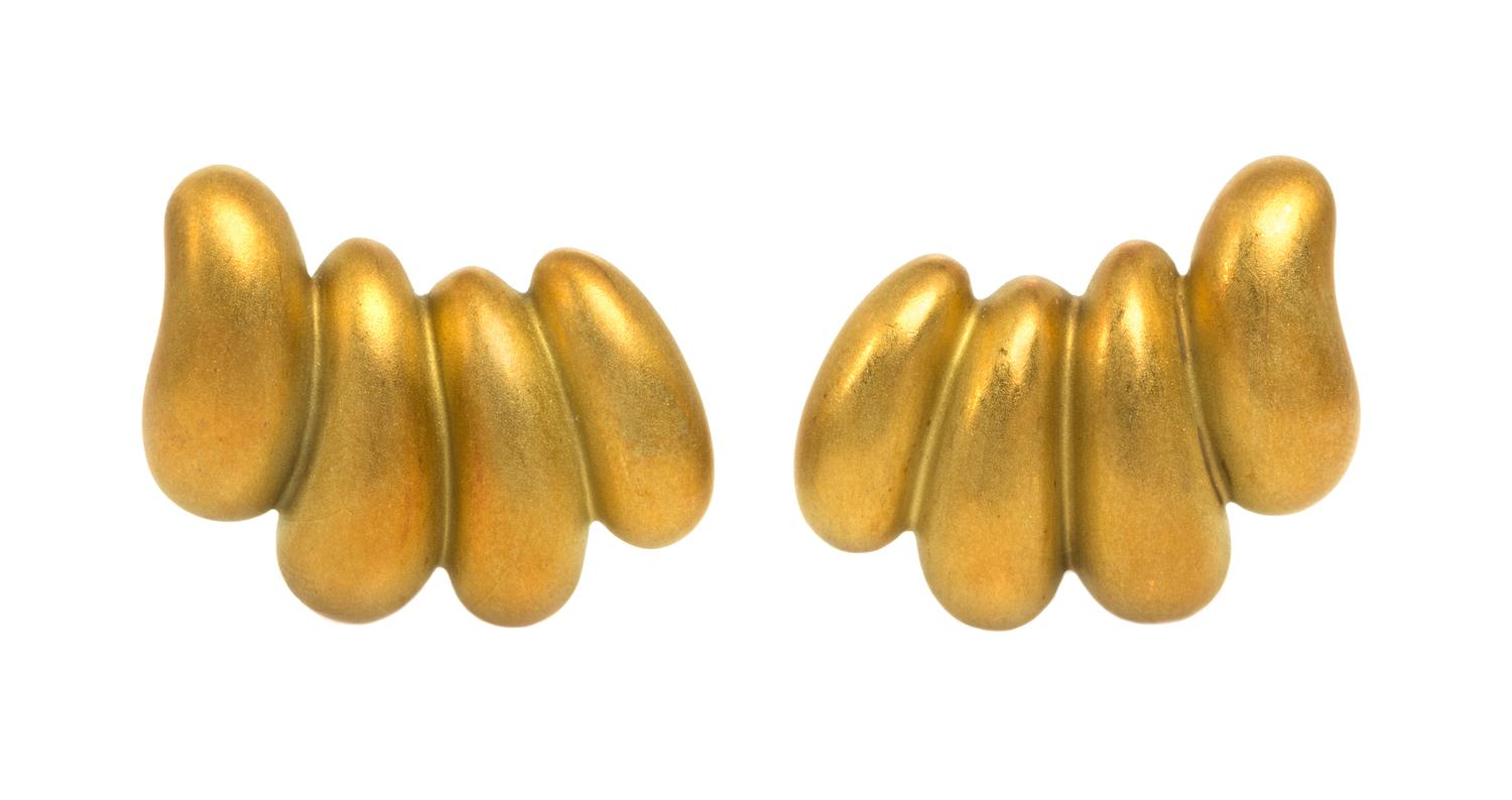 A Pair of 18 Karat Yellow Gold Earclips, Kieselstein-Cord, 14.20 dwts.