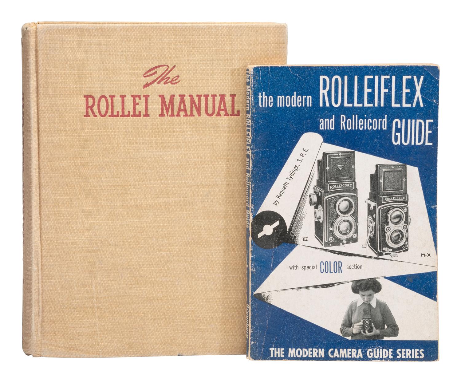 [CAMERAS]. 4 Twin Lens Reflex cameras with related material, incl. two Rolleiflex cameras.