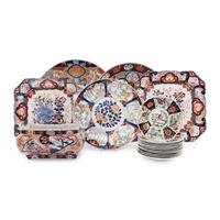 A Collection of Imari Decorated Porcelain Articles